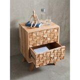 thumbnail of Handgefertigtes Nachtkästchen aus Massivholz, moderner Landhaus-Stil, 2 Schubladen. 44x35x61 cm | Kadima Design