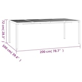 thumbnail of vidaXL Gartentisch Anthrazit 200x100x72 cm Stahl