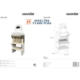 thumbnail of MF - Barbacoa de Obra Prefabricada para Leña y Carbón Modelo Bailen Plus (Gris Beige - 86,5 x 58 x 220 cm) REF: 8887 - Uso en Exteriores