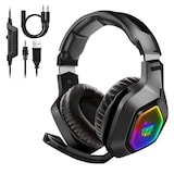 thumbnail of K10 Black Gaming Headset PS4 PC Xbox One Kopfhörer mit Mikrofon Surround-Sound, bequeme Ohrenschützer mit LED-Beleuchtung Geeignet für 3,5-mm-Buchse