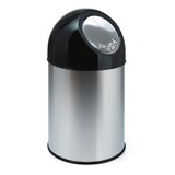 thumbnail of PROREGAL Klassischer Abfallbehälter mit Pushdeckel | 30 Liter, HxBxT 56x31x31cm | Metall | Edelstahl