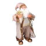thumbnail of Vacchetti Babbo natale in tessuto con lanterna oro cmh80