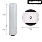 thumbnail of WAGNER Möbelbein/Verstellfuß TELESCOPE - Ø 60 x 160-250 mm, Platte 60 x 60 mm, ausziehbar, Stahl hellgrau - 12181901