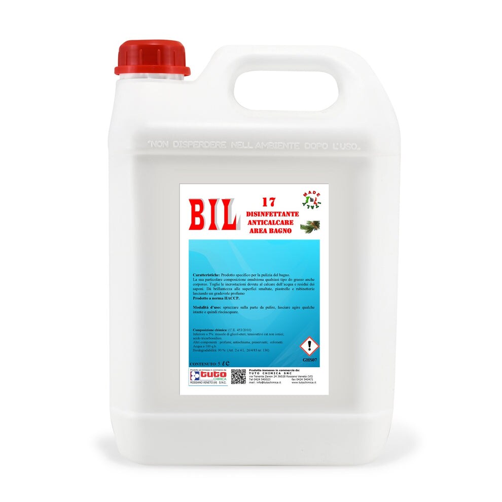 Bil 17 Anticalcare Bagno 5 LT Prodotto Professionale - HACCP