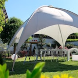 thumbnail of Kuppelzelt 5x5 m grauweiß mit vollverzinktem Stahlrohrgestell