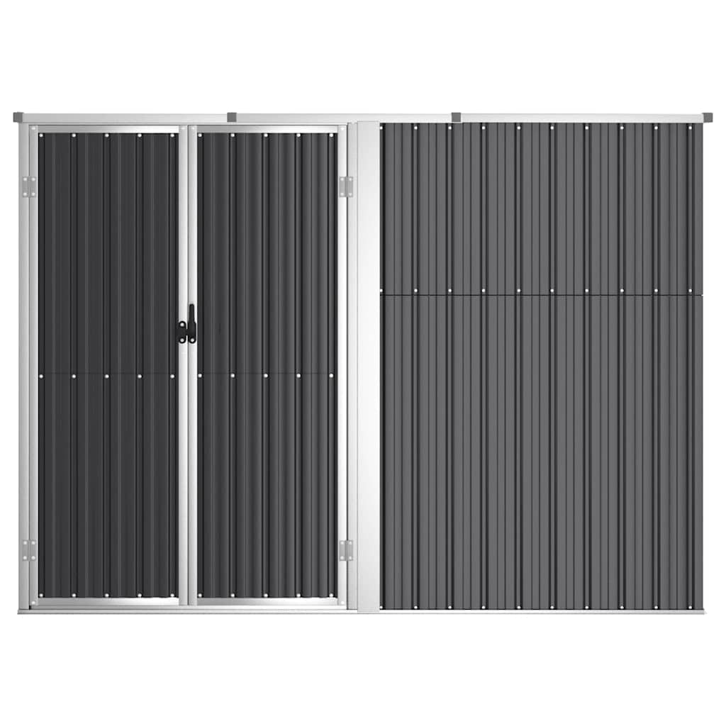 Abri à outils de jardin anthracite 225x89x161cm acier galvanisé Modèle AbriPanorama 18