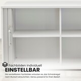 thumbnail of bümö Aktenschrank abschließbar mit Rollladen, Rollladenschrank für Ordner & Co. - Büroschrank mit Rollo, abschließbarer Ordnerschrank aus Holz in