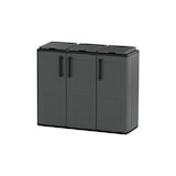 thumbnail of Armoire de Tri Sélectif 3 Poubelles Gris - Meuble de Recyclage Extérieur Gris - Dimensions 102 x 37 x 84 cm - INTEC