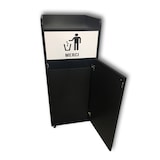 thumbnail of Poubelle snack en bois noir 100L