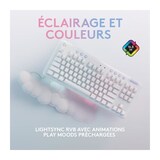 thumbnail of Logitech G - Clavier Gaming - G715 Mécanique Sans Fil Linéaire (gx Red) Avec Repose-poignet - White Mist