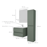 thumbnail of Ensemble meuble simple vasque SORRENTO 60 cm + robinet + miroir + Colonne