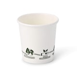 thumbnail of BIOZOYG 50 Stück Kaffeebecher 100ml / 4oz Einwegbecher Pappbecher weiß mit Bedruckung, kompostierbar nachhaltig Espressobecher Trinkbecher Biobecher