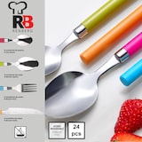 thumbnail of Renberg - Set 24-teiliges Besteck aus Edelstahl mit Multicolor-Kunststoffgriffen Energy
