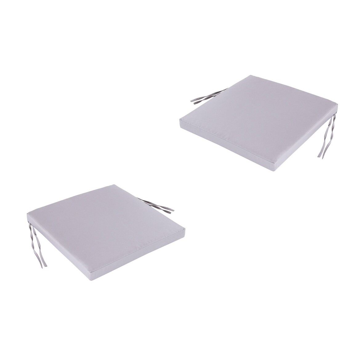 Pacote 2 unidades - Almofada para cadeiras de exterior. Cor pedra, hidrorrepelente e removível. Tamanho: 44x44x5 cm