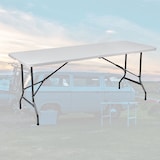 thumbnail of BRASQ Inklapbare Vouwtafel Wit - 180x70x74cm- Campingtafel - Klaptafel - Weerbestendig - Tafel met draaghandvat