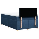 thumbnail of vidaXL Boxspringbett mit Matratze Blau 120x200 cm Stoff