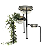 thumbnail of DanDiBo Blumentreppe Metall Rund 46 cm Blumenständer mit 3 Töpfe Silber 96082 Blumenständer Blumensäule Pflanzenständer Ablage