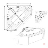 thumbnail of Whirlpool Pool Badewanne  Wanne W02R-SC 135x135cm