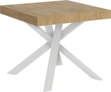 thumbnail of Ausziehbarer Tisch 90 x 90/194 cm. Platte aus Natureiche Clerk - weiße Beine
