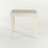 thumbnail of Mesa de terraza extensible de aluminio blanco roto 90-180cm