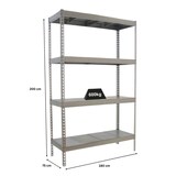 thumbnail of PROREGAL Schwerlastregal METAL BEAST FOUR | HxBxT 200x180x75cm | Fachlast 600kg | Verzinkt | Standregal Metallregal Lagerregal