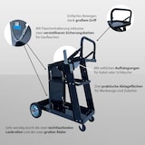 thumbnail of mobiler Schweißwagen 80 kg Schweißmobil Schweißgerätewagen Gasflaschenwagen 3 Ablagefächer