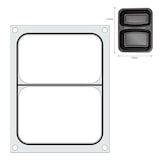 thumbnail of Matrijs voor sealmachine HENDI, een tweedelige container (227x178 mm)