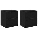 thumbnail of vidaXL Nachttisch 2 pcs Schwarz Eichen-Optik 45 x 39 x 50 cm