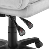 thumbnail of tectake Chaise de bureau JILIEN avec repose-pieds et revêtement en velours - gris - 406162