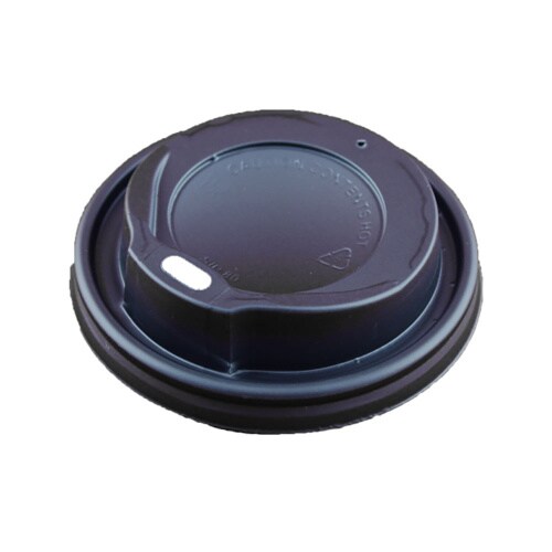 2000 Domdeckel to-go Deckel PS Ø 80x24 mm schwarz für Kaffeebecher