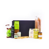 thumbnail of fein und kostbar Geschenkkorb, Grünes Glück, Box, 8-teilig, gefüllt mit mediterranen Spezialitäten