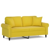 thumbnail of vidaXL 2-Sitzer-Sofa mit Zierkissen Gelb 140 cm Samt