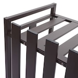 thumbnail of Cubierta para aire acondicionado/bomba de calor HWC-K58, cubierta rejilla protectora estante para plantas, metal 80x90x39cm ~ marrón