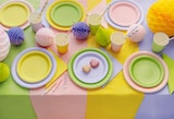 thumbnail of PartyDeco, Tischdecke, synthetisches Material, 137 x 183 cm, hellrosa