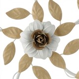 thumbnail of Lámpara de techo de hierro lacado blanco shabby 5 luces H.17 Ø80 BL274-PL5-BCO