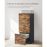 thumbnail of Helloshop26 - Caisson de bureau à 3 tiroirs meuble de rangement de document support d'imprimante 3 tiroirs verrouillables 40 x 41 x 12_0004804