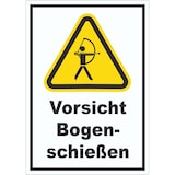 thumbnail of Vorsicht Bogenschießen Aufkleber A3 (297x420mm)