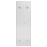 thumbnail of Spind Stahl Kleiderschrank Garderobenschrank 2 Abteile 1800 x 600 x 500 mm lichtgrau X-510120