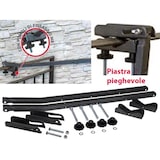thumbnail of Stendibiancheria pieghevole da balcone in acciaio con kit di montaggio