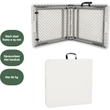 thumbnail of BRASQ Inklapbare Tafel FC120 - 120x60x74cm (LxBxH) - Camping/Vouwtafel - Weerbestendig - Wit