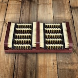 thumbnail of Relaxdays Schuhabstreifer, rutschfester Boden, kräftige PP-Borsten, außen & innen, Holz, Schuhabtreter, dunkelbraun