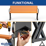 thumbnail of DanDiBo 2x Bankgestell mit Lehne Metall Schwarz Set DIY Bank Füße Bankkufen Bankbeine 96670 Sitzgestell für Gartenbank Robust Stabil