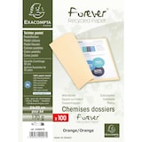 thumbnail of Exacompta - Réf. 420007E - Carton de 500 chemises semi-rigides Forever® 170 g/m2- dim 24 x 32 cm pour A4 - couleur orange