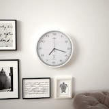 thumbnail of Décoshop26 - Horloge murale radioguidée avec mouvement à quartz 31 cm Blanc DEC022249