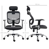 thumbnail of Vinsetto Sedia da Ufficio Ergonomica e Regolabile con Poggiatesta Nero