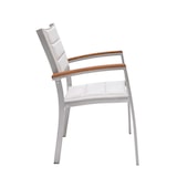 thumbnail of METRO PROFESSIONAL stapelstoel met armleuningen Lynx, aluminium/synthetische stof, zilver