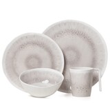 thumbnail of Melamin Geschirr-Set 4 Personen Amboss Design 16 Teilig + Milano Gläser Rot Weingläser Tafelgeschirr Picknick BBQ Kochgeschirr