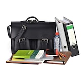 thumbnail of Ruitertassen Lederranzen 42cm XXL Schulranzen Schultasche 3 Fächer 2 Vortaschen Rückengurte Tragegriff Schultergurt schwarz 2258-11