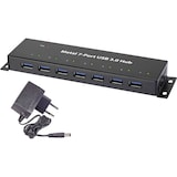 thumbnail of Renkforce RF-3955359 7 Port USB 3.2 Gen 1-Hub (USB 3.0) zur Wandmontage, Metallgeh?use Schwarz