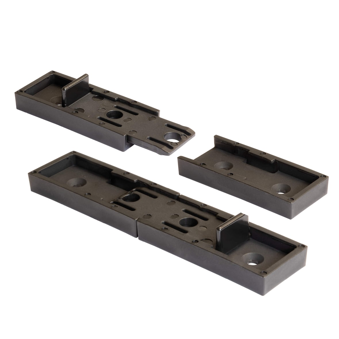 WAGNER Tischverbinder/Möbelverbinder T-CONNECT 2tlg. Set - 30 x 70 x 10 mm, Kunststoff schwarz, zum Schrauben - 16500900